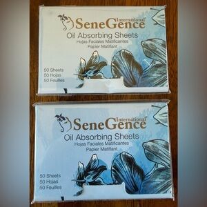 SeneGence Oil Absorbing Sheets Blotting Papers 50 Sheets Each Set of 2 New